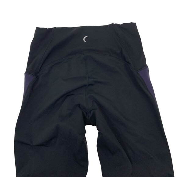 Zyia Active Leggings Womens 8 10 Black Blue 7 8 Stretch Athleisure - Picture 5 of 7